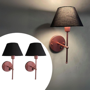 Kit 2 Arandelas de Parede Cabeceira Com Interruptor Cupula