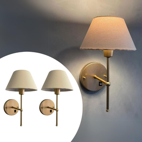 Kit 2 Arandelas de Parede Cabeceira Com Interruptor Cupula