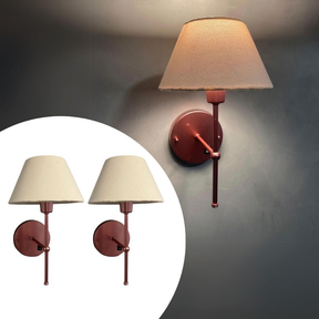 Kit 2 Arandelas de Parede Cabeceira Com Interruptor Cupula