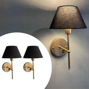 Kit 2 Arandelas de Parede Cabeceira Com Interruptor Cupula